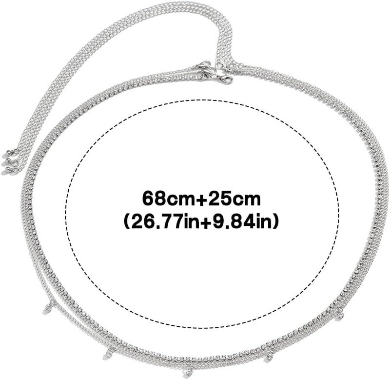 MODRSA Body Chain Belly Chain Silver Gold Waist Chain Body Chain Jewelry for Women Body Jewelry for Women Waist Chains Belly Chains for Women Chain Bra Lingerie - Image 2